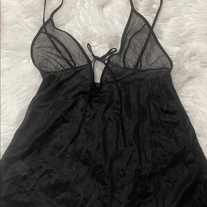 Chic Black Sheer Chemise